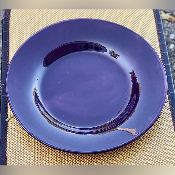 Pottery Barn SAUSALITO Fig Purple Glazed Earthenware Dinner Plate - Picture 9 of 16